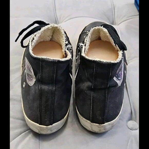 GOLDEN GOOSE GGDB FRANCY Rap Black Canvas Womens Athletic Sneakers Shoes 41 10 - Picture 8 of 14